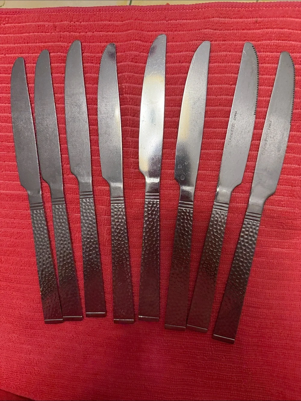 Set of 8 Men's Matte Stainless Steel Utility Knives